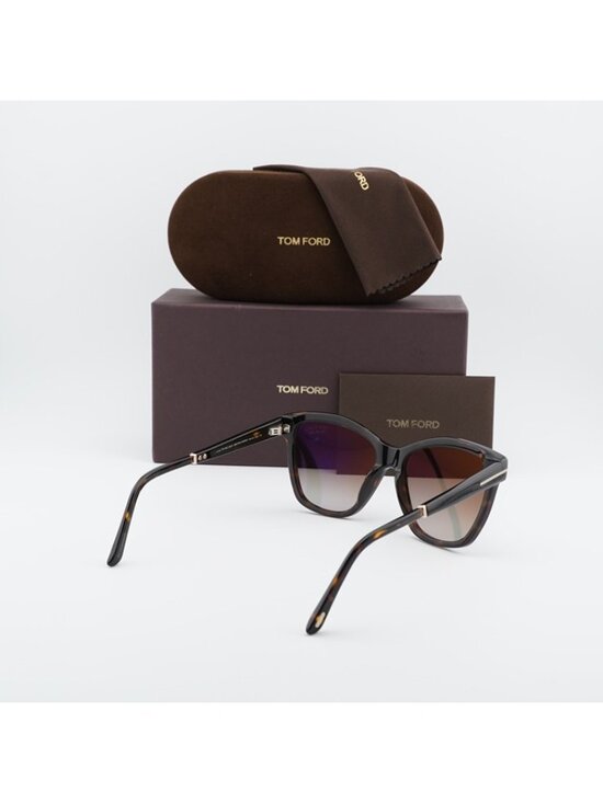 Tom Ford Lucia FT1087 52H Sunglasses Havana Cat Eye Frame, Brown Polarized Lens main image 4